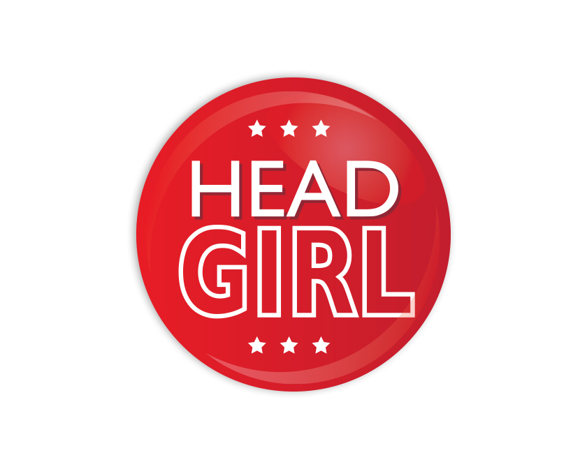 Head Girl red Button Badge