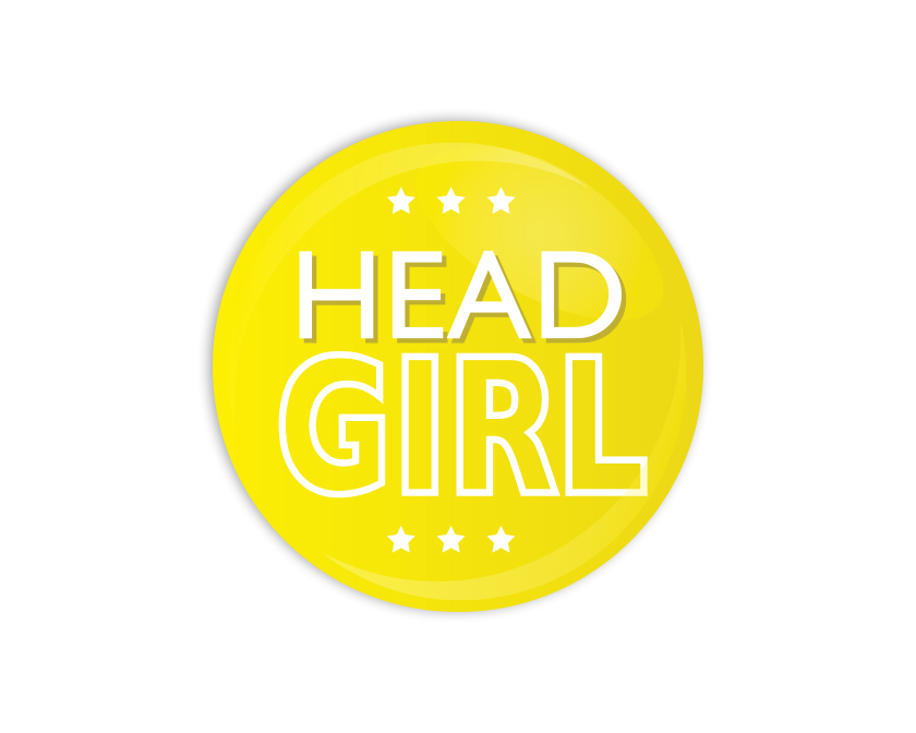 Head Girl yellow Button Badge
