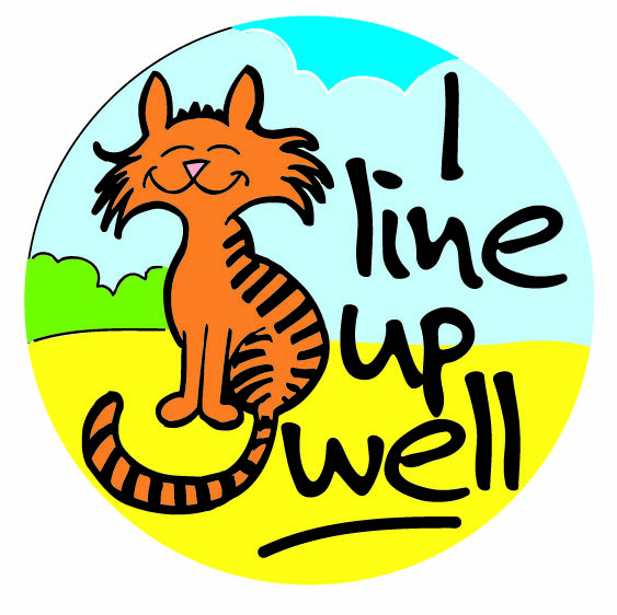 I line up well' sticker