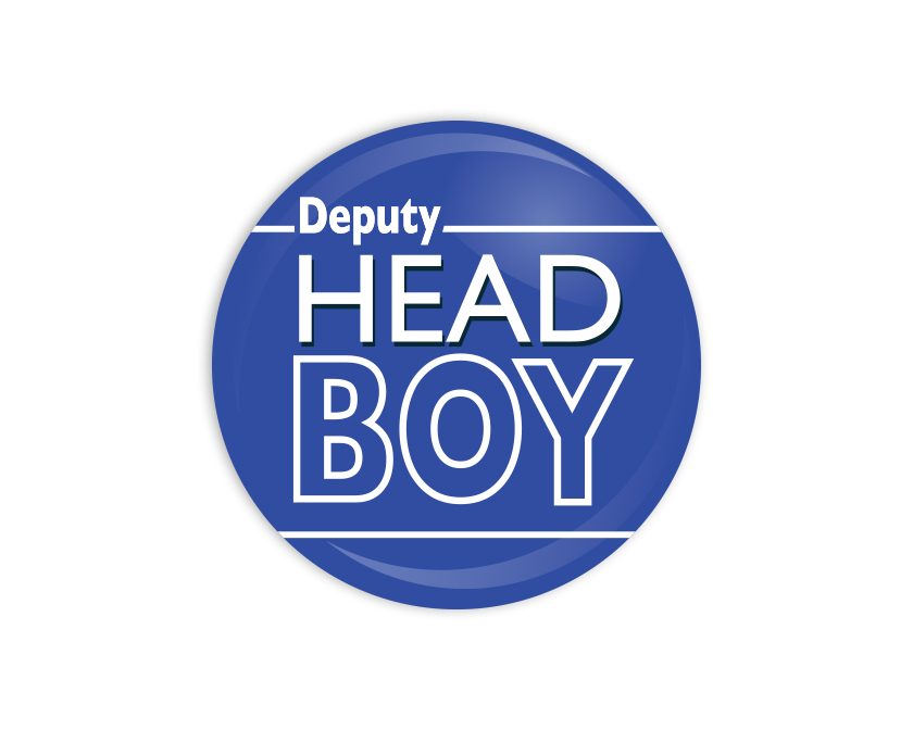 Deputy Head Boy blue Button Badge
