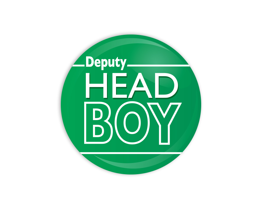 Deputy Head Boy green Button Badge