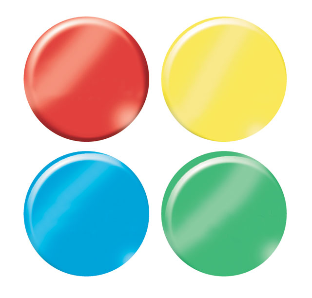 Plain mixed button badges