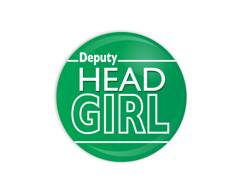 Deputy Head Girl green Button Badge