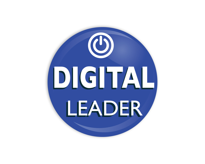 Digital Leader blue Button Badge