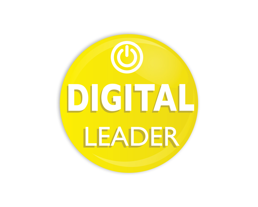 Digital Leader yellow Button Badge