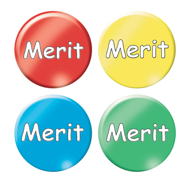 Mixed merit button badges