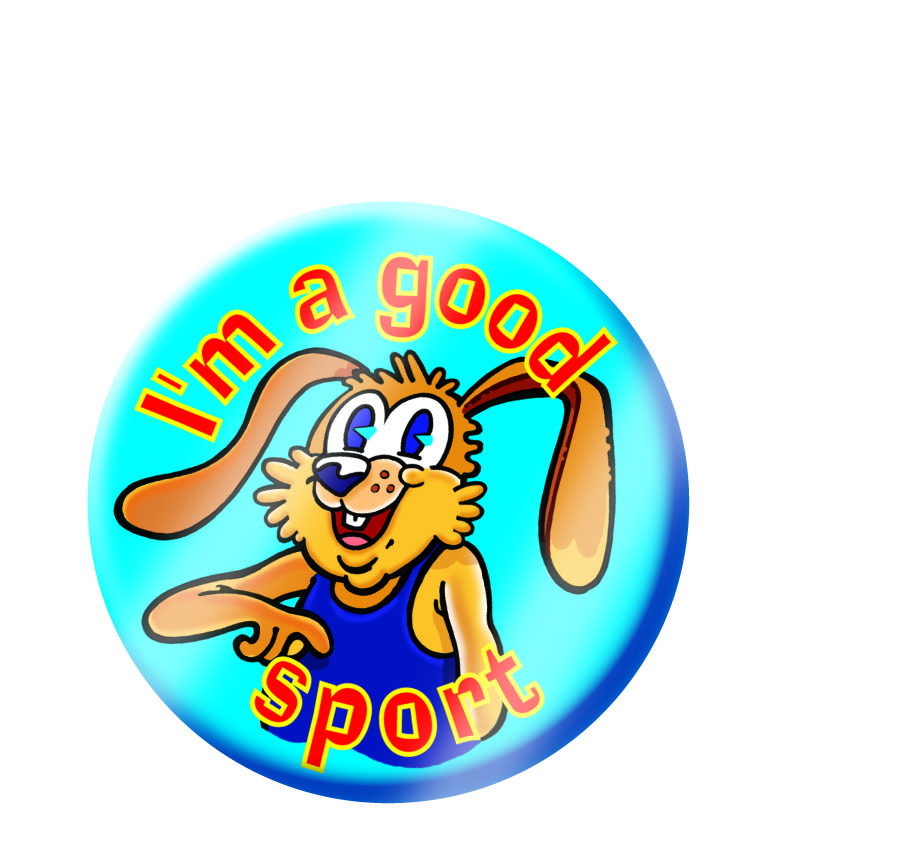 I'm a good sport' button badge