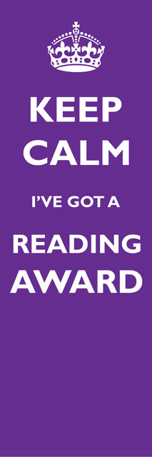 KEEP  CALM I've got a reading award bookmark