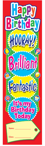 Happy Birthday Bookmark