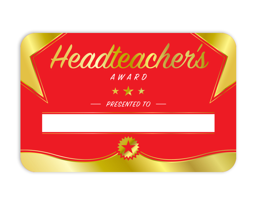 Headteacher's Award - pocket sized award