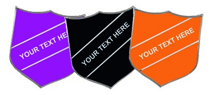 Silver Enamel Title Badges style A (min quantity 25)