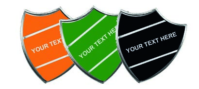 Silver Enamel Title Badges style C (min quantity 25)