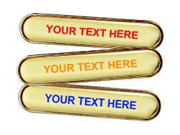 Gold Enamel Title badges style D (min quantity of 25)