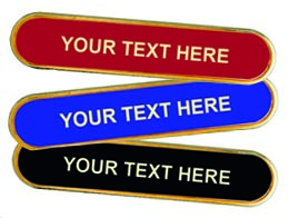 Gold Enamel Title Badges style E (min quantity 25)