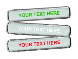 Silver Enamel Title badges style F (min quantity 25)