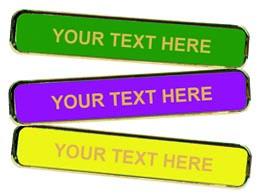 Gold Enamel Title Badges style G (min quantity 25)