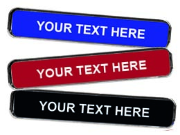 Silver Enamel Title Badges style G (min quantity 25)